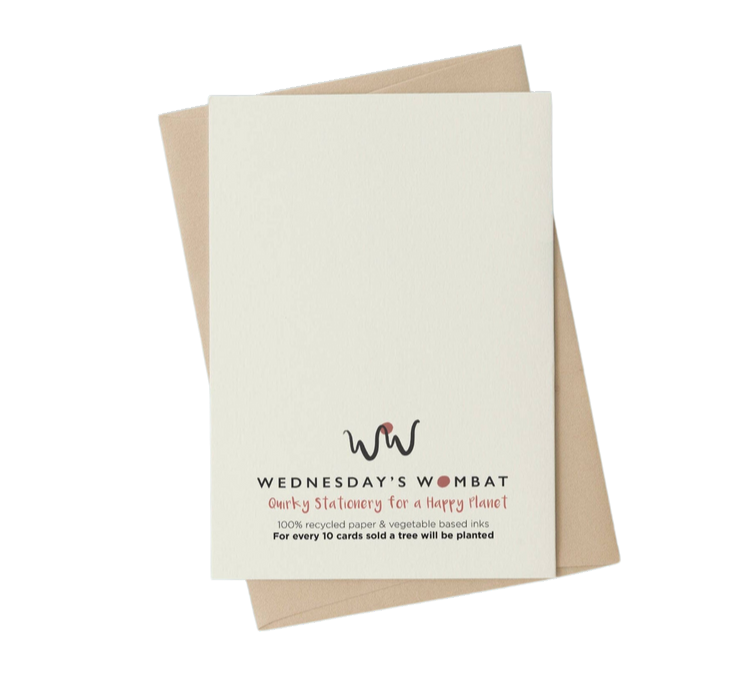 Back of card with branding