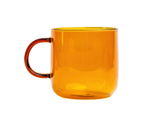 amber glass mug